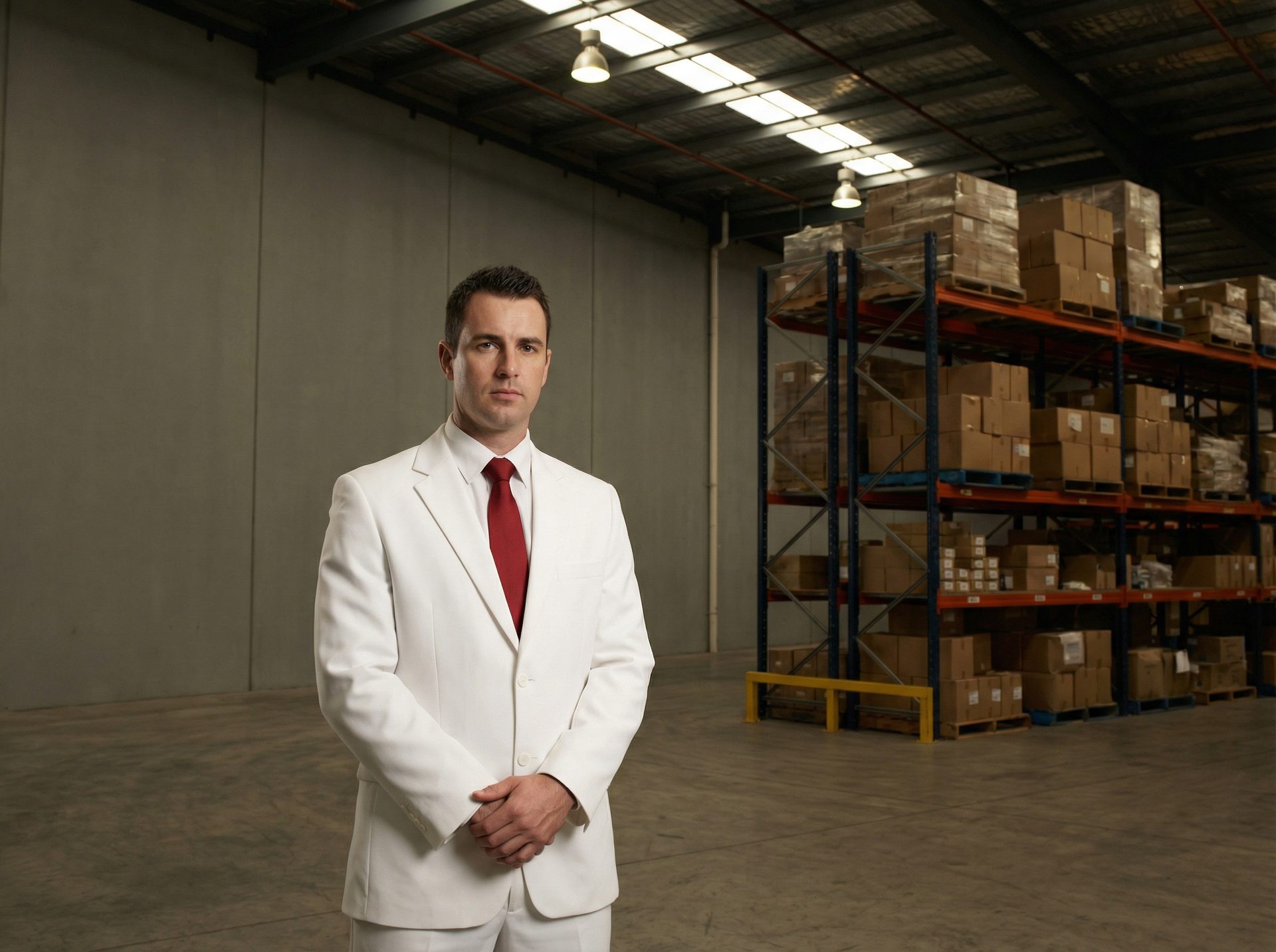 Security guard patrolling Melbourne warehouse